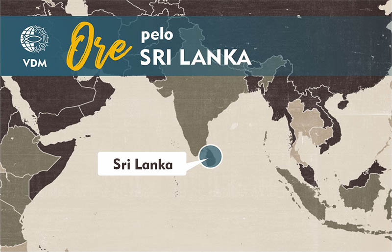 Localização no mapa de Sri Lanka